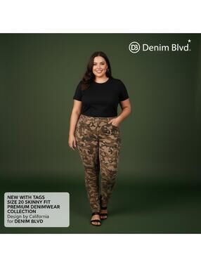 Denim Blvd. Premium Skinny Fit Camo Pants Size 20